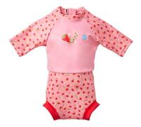 Splash About Unisex Baby Happy Nappy Sunsuit Sonnenanzug, Strawberry Field, 3-9 Monate