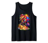 Splash Art Beaver Skateboarder Skateboarding Skateboard Tank Top