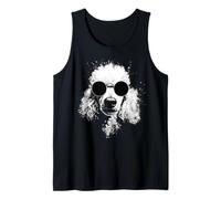 Splash Art Grunge Style Pudel Hund mit Schatten Tank Top