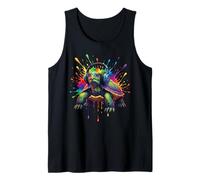 Splash Art Headphones Sea Turtle Turtles Tank Top