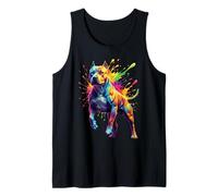 Splash Art Pitbull Dog Tank Top