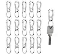 Spldsun 15 Stück schlüsselanhänger karabiner, schlüsselanhänger auto, karabinerhaken mit drehgelenk，können für den täglichen Gebrauch an einen Rucksack gehängt werden