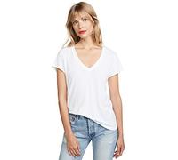 Splendid Damen Deep V-Neck Modal Tee T-Shirt, weiß, Klein