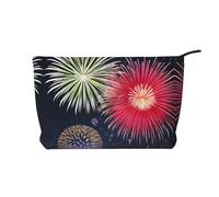 Splendid Fireworks Damen Cord-Kosmetiktasche, tragbare Reißverschluss-Handbrieftasche, geeignet für Reisen und die tägliche Aufbewahrung von Kosmetika