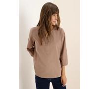 CECIL Damen Cordbluse Split Neck 3412033 100% Baumwolle Natural Taupe M