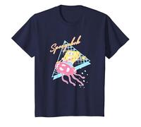 Spongebob Jellyfish Riding 90s Retro T-Shirt, Kinder, Marineblau, 152