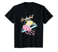 Spongebob Jellyfish Riding 90s Retro T-Shirt, Kinder, Schwarz, 116