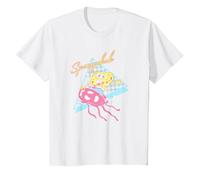 Spongebob Jellyfish Riding 90s Retro T-Shirt, Kinder, Weiß, 98