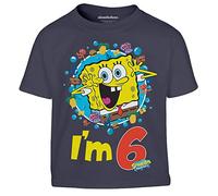 spongebob Jungen Tshirt I'm 6 Squarepants Ich Bin 6 Kinder T-Shirt Junge 116 Marineblau