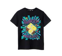 Spongebob Schwammkopf Jungen Schwarzes Kurzarm-T-Shirt | MIAU... Gary - EIN Cooles T-Shirt für kleine Spongebob-Fans | Abenteuer mit der Schnecke Gary - 7-8 Jahre