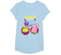 Spongebob Schwammkopf Patrick Bubble Classic Happy Friends T-Shirt, Mädchen, Himmelblau, XS