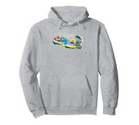Spongebob Schwammkopf Pro Boarder Wave Rider Fun 90s Classic Pullover Hoodie, Unisex für Erwachsene, Grau Meliert, L