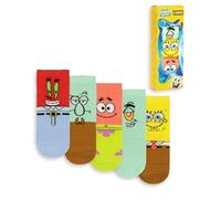 SpongeBob Schwammkopf Socken 5 Pack Charakterschuhe für Kinder Mädchen