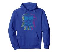 Spongebob Schwammkopf Spongebob Charakter 3D Pullover Hoodie, Unisex für Erwachsene, Königsblau, XL