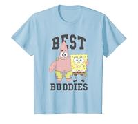 Spongebob Squarepants and Patrick, Best Buddies T-Shirt, Kinder, Himmelblau, 140