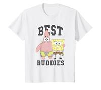 Spongebob Squarepants and Patrick, Best Buddies T-Shirt, Kinder, Weiß, 152