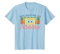 Spongebob Squarepants Had Me at Aloha T-Shirt, Kinder, Himmelblau, 152