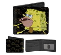 Spongebob Squarepants Herren Buckle-Down Bifold Wallet Spongebob Zweifalten-Geldbörse, Mehrfarbig, 10.1 cm x 8.89 cm