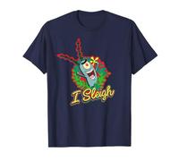 SpongeBob SquarePants I Sleigh, Plankton Christmas Wreath T-Shirt