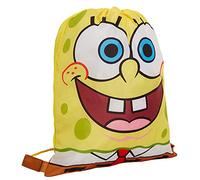 SPONGEBOB SQUAREPANTS Kinder Turnbeutel Jungen Mädchen Kordelzug Schule Schwimmen Mittagessen Tasche, gelb, One size