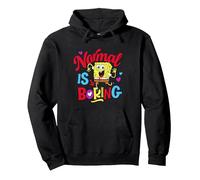 Spongebob Squarepants Normal is Boring Colorful Heart Pullover Hoodie, Unisex für Erwachsene, Schwarz, L