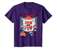 Spongebob Squarepants Plankton Chum Bucket Chum is Fum T-Shirt, Kinder, Violett, 152
