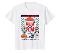 Spongebob Squarepants Plankton Chum Bucket Chum is Fum T-Shirt, Kinder, Weiß, 152