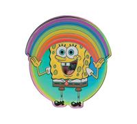 SpongeBob SquarePants Regenbogen-Anstecknadel, Emaille, limitierte Auflage, offizielles Lizenzprodukt, individuell nummeriert, 41 x 45 mm