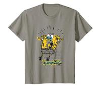 Spongebob Squarepants Shocking! T-Shirt, Kinder, Schiefergrau, 152