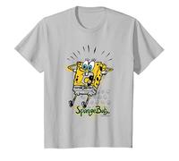 Spongebob Squarepants Shocking! T-Shirt, Kinder, Silber, 152