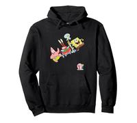 Spongebob Squarepants Spongebob and Friends Pullover Hoodie, Unisex für Erwachsene, Schwarz, XL