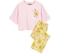 SPONGEBOB SQUAREPANTS Womens Pyjamas | Adults Ladies Nap Time Character Pink T-Shirt with Yellow Long Bottoms Pjs | Nickelodeon Series Movie Merchandise - Mittel