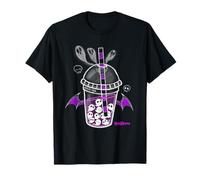Spookscene Ghos-Tea Spooky Boba Emo Goth Alt Violett T-Shirt