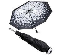 Ototo Regenschirm Spookula Vampir – faltbar, Gothic, schwarz-weiß – Onesize