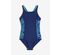 Schwimmanzug BONPRIX, Damen, Gr. 42, N-Gr, blau (dunkelblau, türkis), Obermaterial: 80% Polyamid, 20% Elasthan. Futter: 100% Polyester, Badeanzüge Schwimmanzug, bequeme Passform, sportlich, aus Polyam