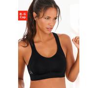 Sport-BH LASCANA ACTIVE, Damen, Gr. 70, Cup B, schwarz, Microtouch, Obermaterial: 58% Polyamid, 42% Elasthan, BHs Sport-BH, mit weichem Frottee-Lining und breiten, wattierten Trägern (38252216-70) sch