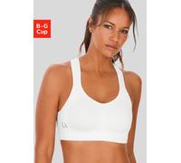 Sport-BH LASCANA ACTIVE, Damen, Gr. 70, Cup C, weiß, Microtouch, Obermaterial: 58% Polyamid, 42% Elasthan, BHs Sport-BH, mit weichem Frottee-Lining und breiten, wattierten Trägern (31595853-70) weiß
