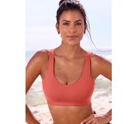 Sport-BH LASCANA ACTIVE, Damen, Gr. S/38, N-Gr, rot (rosenholz), Microtouch, Obermaterial: 75% Polyamid, 25% Elasthan, BHs Sport-BH, ohne Bügel, mit extraweichem Padding - ideal auch für Yoga (8467890