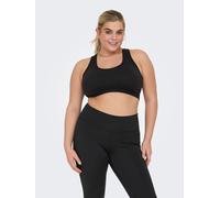 Sport-BH ONLY PLAY "ONPDAISY-2 SEAM BRA CUR NOOS", Damen, Gr. 44/46, N-Gr, schwarz, Jersey, Obermaterial: 92% Polyamid, 8% Elasthan, unifarben, slim fit, BHs Sport-BH (16951712-44) schwarz