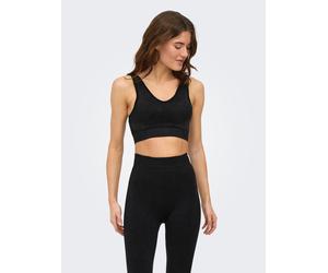 Sport-BH ONLY PLAY "ONPEDDA-2 SEAM BRA NOOS", Damen, Gr. S, N-Gr, schwarz detail:with wash, Jersey, Obermaterial: 92% Polyamid, 8% Elasthan, unifarben, regular fit, BHs Sport-BH, Regular Fit, aus Poly