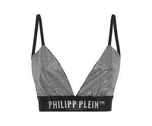 Sport-BH PHILIPP PLEIN "Mit Schmucksteinen", Damen, Gr. XL, N-Gr, 01, weiß, Obermaterial: 100% Glasfaser, 95% Baumwolle, 5% Elasthan, BHs Sport-BH (13297866-XL) 01, weiß