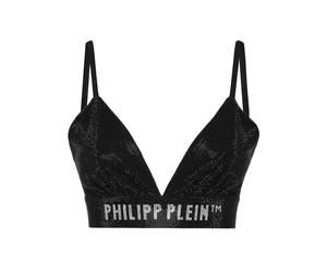 Sport-BH PHILIPP PLEIN "Mit Schmucksteinen", Damen, Gr. XXL, N-Gr, 02, schwarz, Obermaterial: 100% Glasfaser, 95% Baumwolle, 5% Elasthan, BHs Sport-BH (17213213-XXL) 02, schwarz