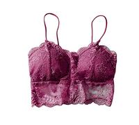 Sport BH Set Damen Bralette Damen Spitze ohne Bügel Bustier Top mit Abnehmbaren Pads für Sport Tägliches Tragen