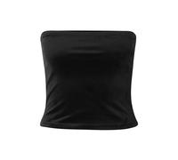 Sport-BH URBAN CLASSICS "Urban Classics Damen Ladies Short Velvet Tube Top", Damen, Gr. S, Cup 0, schwarz, 93% Polyester, 7% Elasthan, BHs Sport-BH (70541543-S) schwarz