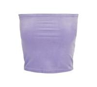 Sport-BH URBAN CLASSICS "Urban Classics Damen Ladies Short Velvet Tube Top", Damen, Gr. XL, Cup 0, lavender, 93% Polyester, 7% Elasthan, BHs Sport-BH (35660020-XL) lavender