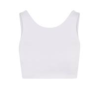 Sport-BH URBAN CLASSICS "Urban Classics Ladies Sports Bra low back", Damen, Gr. M, Cup 0, weiß, 80% Nylon, 20% Elasthan, BHs Sport-BH (84877120-M) weiß