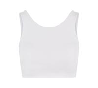 Sport-BH URBAN CLASSICS "Urban Classics Ladies Sports Bra low back", Damen, Gr. XL, Cup 0, weiß, 80% Nylon, 20% Elasthan, BHs Sport-BH (84877120-XL) weiß