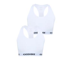 Sport-Bustier CHIEMSEE, Damen, Gr. XL (42), Normalgrößen, weiß, weiß, 95% Baumwolle, 5% Elasthan, BHs (22984341-XL) weiß, weiß