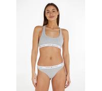 Sport-Bustier, Damen, Gr. S (36), N-Gr, grau (light grau heather), Stoff, Obermaterial: 53% Baumwolle, 35% Modal, 12% Elasthan, TOMMY HILFIGER UNDERWEAR, meliert, extraeng, BHs, mit Tommy Hilfiger Sch