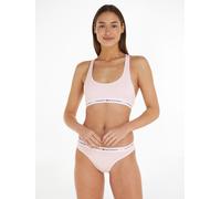 Sport-Bustier, Damen, Gr. S (36), N-Gr, rosa (light pink), Stoff, Obermaterial: 53% Baumwolle, 35% Modal, 12% Elasthan, TOMMY HILFIGER UNDERWEAR, unifarben, extraeng, BHs, mit Tommy Hilfiger Schriftzü